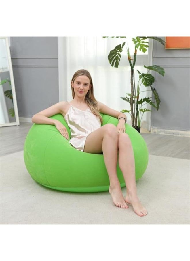 Executive LLC Inflatable Sofa with Air Pump, Foldable Lounge Chair, Single Person Plush Sofa, Inflatable Outdoor Study Chair (Green)  - Image 2