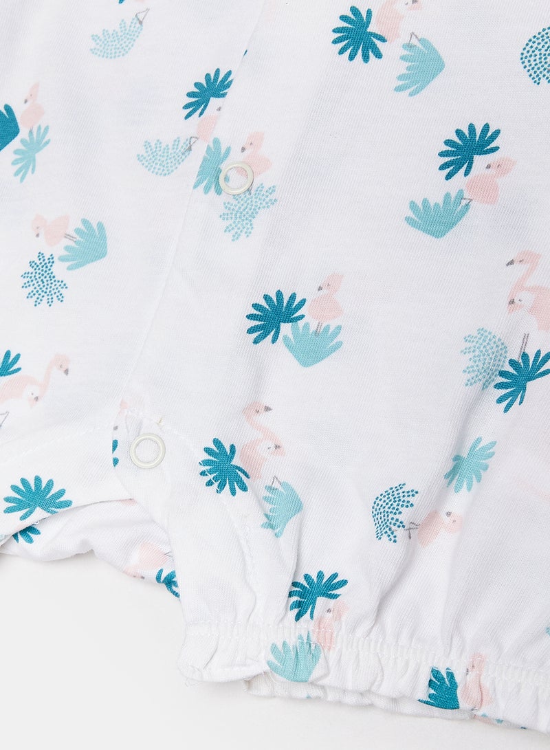 Okaidi OBaiBi By Okaidi Baby Girls Printed Jumpsuit - Image 4
