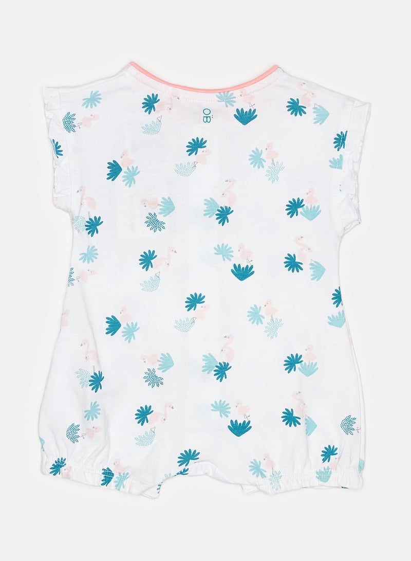 Okaidi OBaiBi By Okaidi Baby Girls Printed Jumpsuit - Image 2