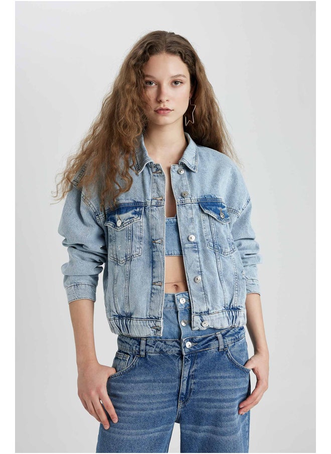 DeFacto Woman Bomber Denim Jacket  - Image 1