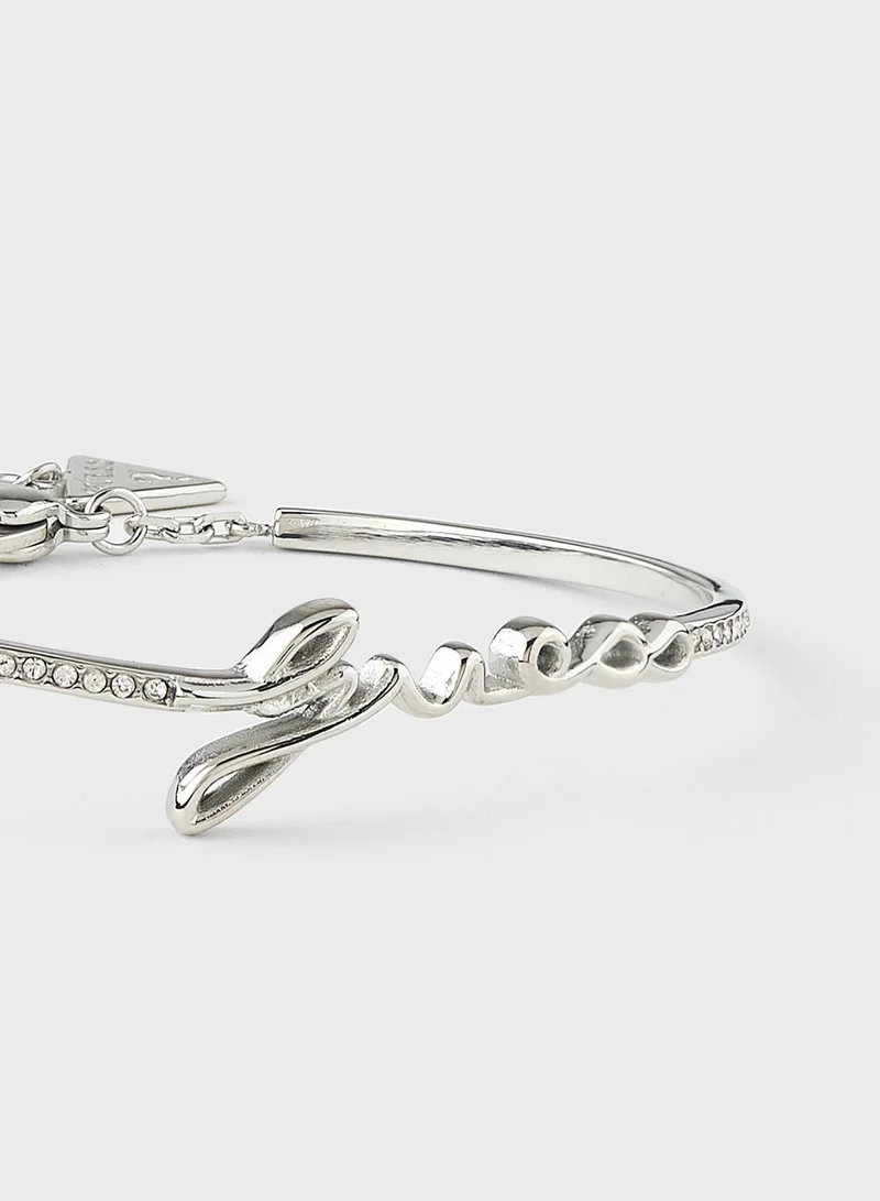GUESS Script Pave Bangle Bracelet