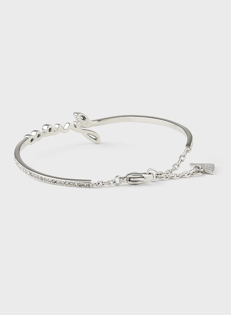 GUESS Script Pave Bangle Bracelet