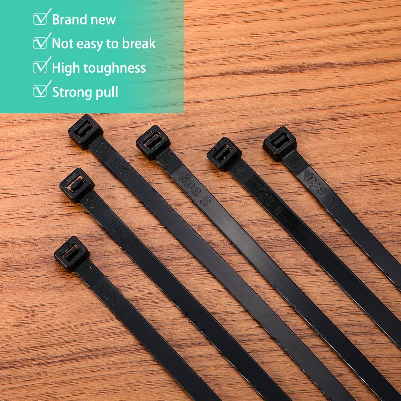 Shappy 50 Pcs Zip Ties Heavy Duty Strong Large Cable Wire Ties Zip Ties Industrial Sturdy Wire Ties, Awnings Tying Branches Bundling of Crops Fixed Water Pipes (Black,24 Inch) - Image 3