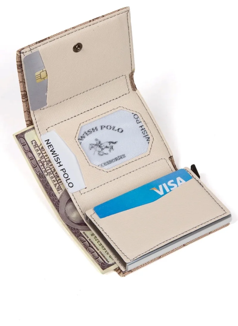 Newish Polo RFID Featured Mechanism Wallet Card Holder - Artificial Leather