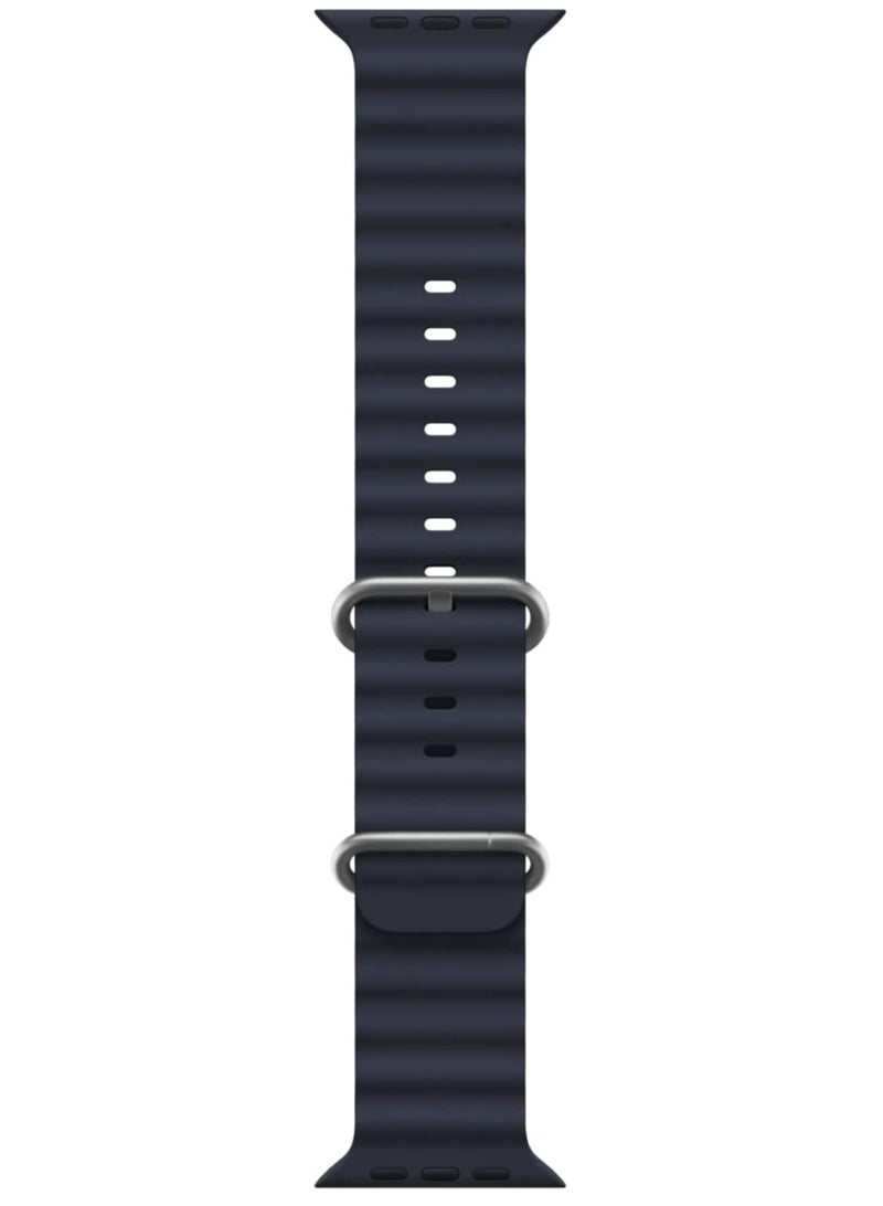 ELTRAZONE Apple Watch Band Ultra 49mm 45mm 44mm 42mm, Adjustable Loop with Buckle Soft Stretchy Silicone Sports Band for iWatch Series SE 8 7 6 5 4 3 2 1 Men Women, Midnight - Image 4