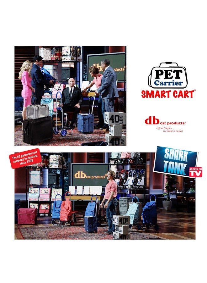 dbest products dbest products Pet Smart Cart Carrier Sport, Grey, Soft Sided Collapsible Folding Travel Bag, Dog Cat Airline Approved Tote Luggage Backpack - Image 5