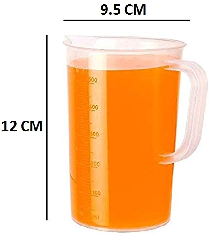 Bridge2shopping Plastic Measuring Cup, Measuring Jar, White, 500 ML - Image 3