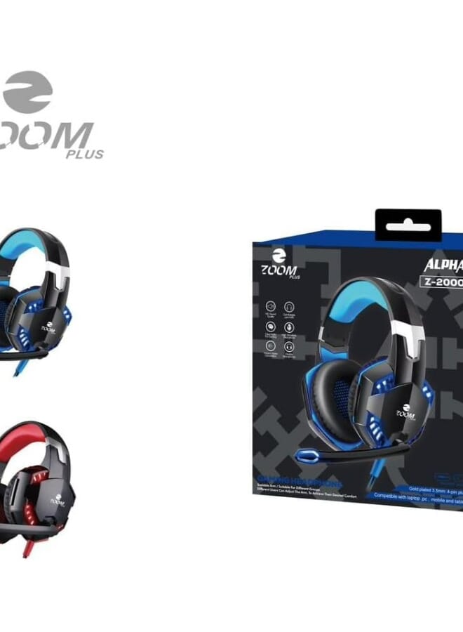 زوم بلس سماعة الألعاب زووم بلس Z-2000 باللون الأزرق - Image 3
