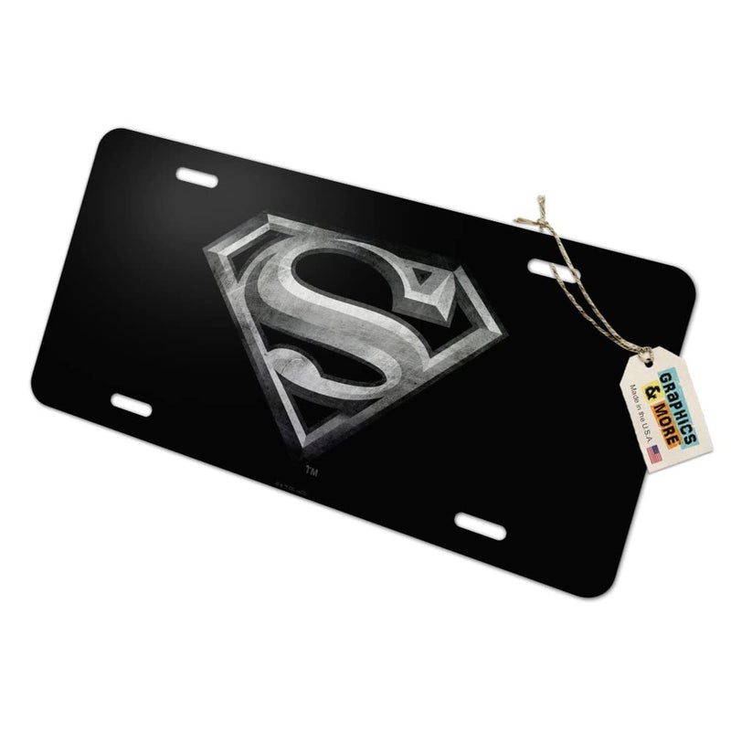 GRAPHICS & MORE Superman Steel Logo Novelty Metal Vanity Tag License Plate - Image 1