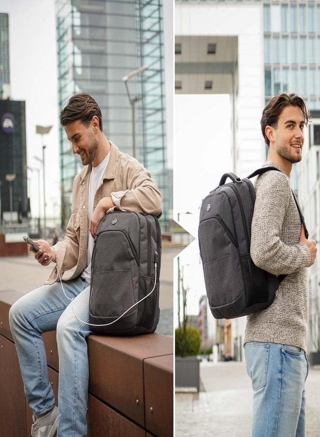 Swissdigital Design 16 Inches Travel Laptop Backpack, Business Laptops Backpack, Grey, 16 Inches, Travel Backpack - Image 4