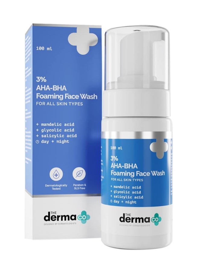 The Derma Co 3% AHA-BHA Foaming Cleanser 