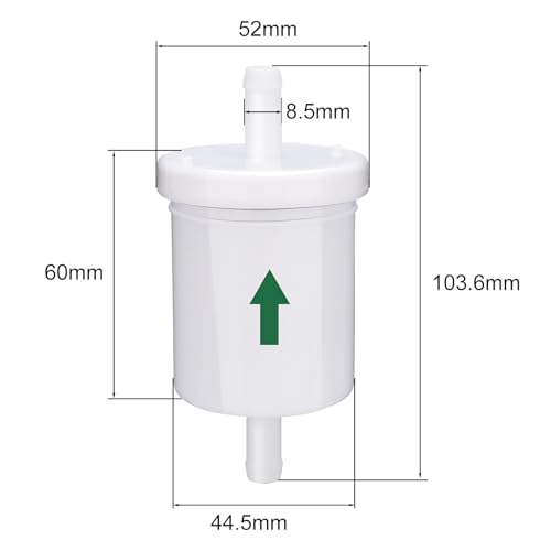 Venseri 5/16"Inline Fuel Filter for Kubota 12581-43012 Inline Diesel Filter 12581-43010 BX22D BX23D 12581-43010 BX22D BX23D BX24D BX25 BX1870 BX1860 F912 F932 Kubota Parts (5 Pack) - Image 4
