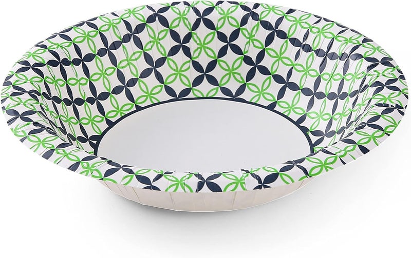 Glad Round Disposable Paper Bowls, Happy Daisies Design - Heavy Duty, Soak Proof, Cut-Resistant, Microwavable Bowl for All Foods & Daily Use, 16 Oz, 40 Count - 6 Pack - Image 5