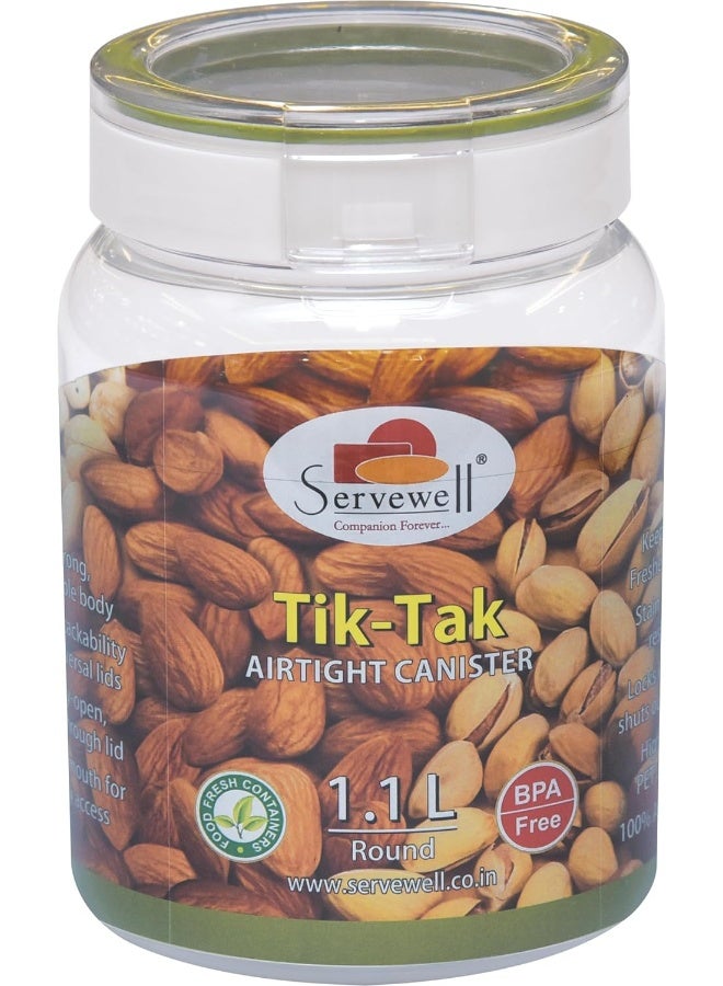 Servewell Servewell Tik Tak Rnd Canister 1.1L (Tt 204)