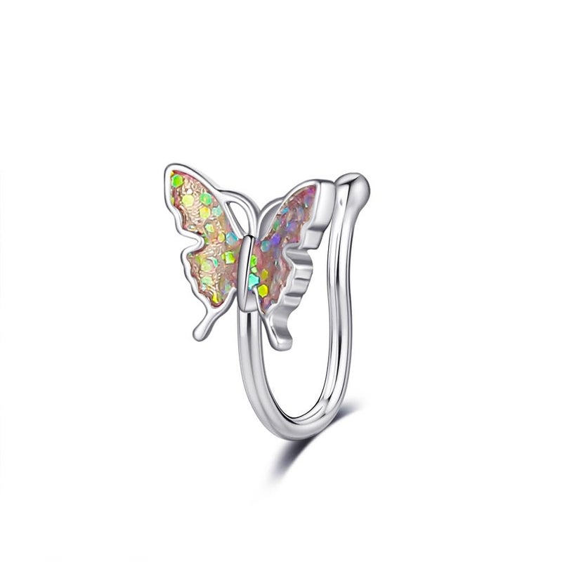 RUVEE Nose & Ear Clip Gold Plated Pin Non Pierced Just Press for Women & Girls - Image 1