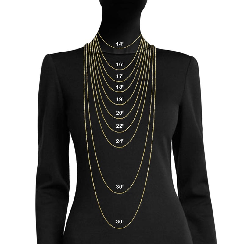 SEA OF ICE Chain Necklace 925 Sterling Silver with Yellow Gold Chain & Ring Clasp Closure, Italian Box Necklace Chain Necklace for Women & Men, Yellow Gold Jewelry, 17” - Image 5