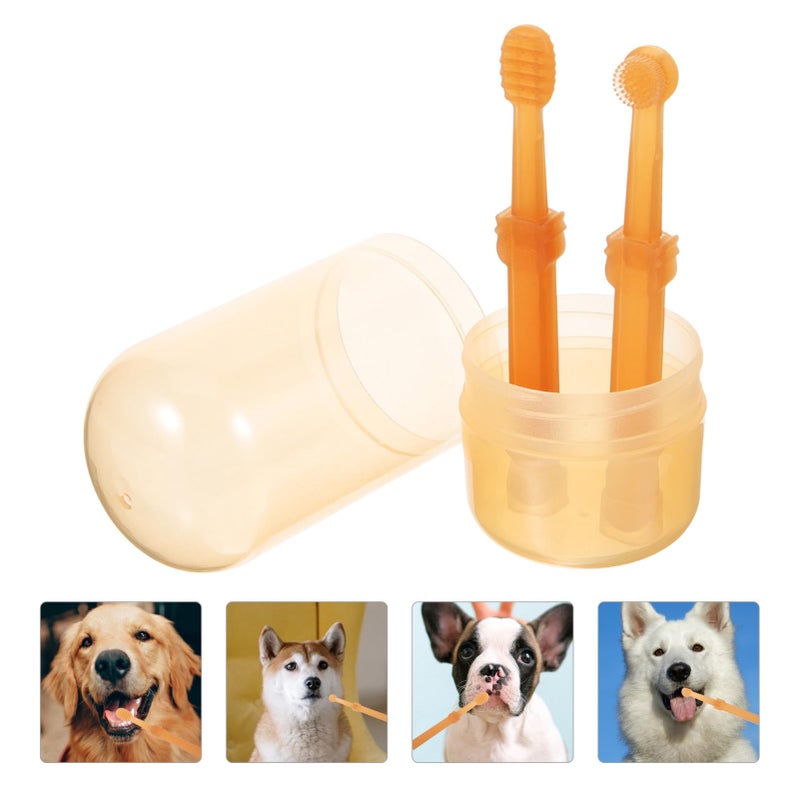 Dual Head Pet Toothbrush For Dogs And Cats Portable Oral Cleaning Brush - Image 4