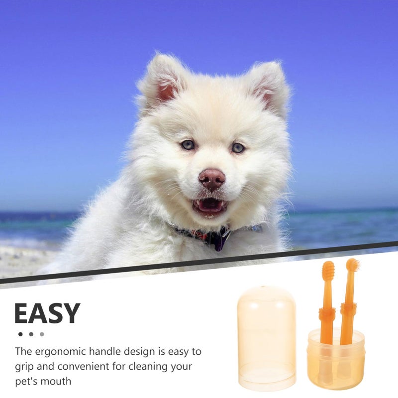 Dual Head Pet Toothbrush For Dogs And Cats Portable Oral Cleaning Brush - Image 3