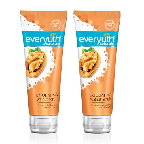 Everyuth Naturals Exfoliating Walnut Scrub Gentle Face Scrub|Paraben Free|With Walnut Shell Particles|Removes Blackhead&Dead Skin Cells|For Oily,Dry,Normal,Combination&Sensitive Skin-100Gm(Pack Of 2) - Image 1