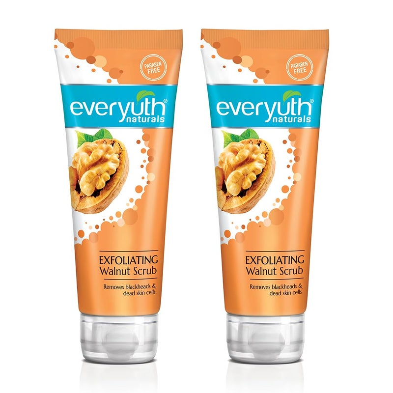 Everyuth Naturals Exfoliating Walnut Scrub Gentle Face Scrub|Paraben Free|With Walnut Shell Particles|Removes Blackhead&Dead Skin Cells|For Oily,Dry,Normal,Combination&Sensitive Skin-100Gm(Pack Of 2) - Image 2