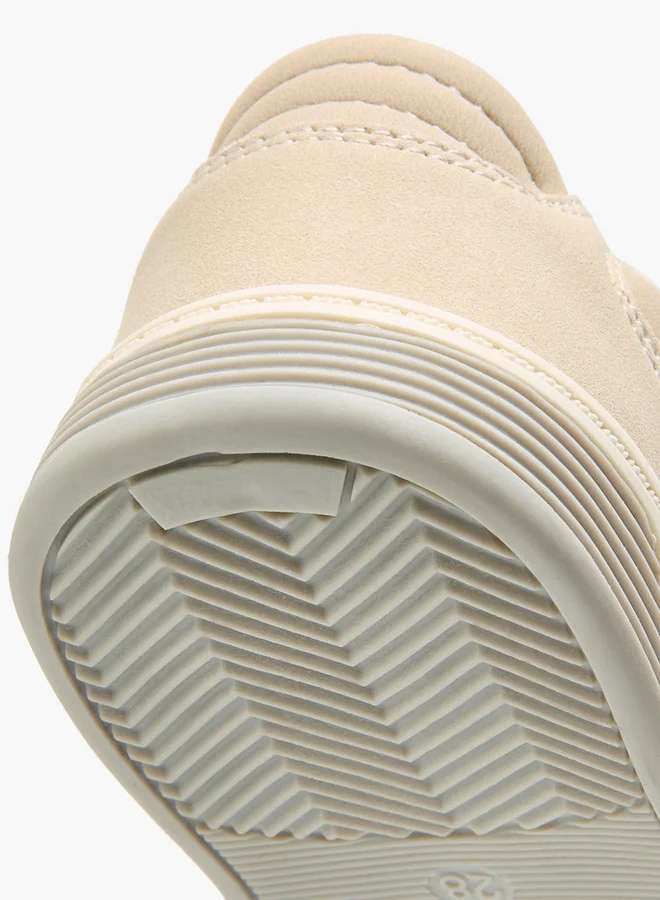 جونيورز Panelled Sneakers with Hook and Loop Closure