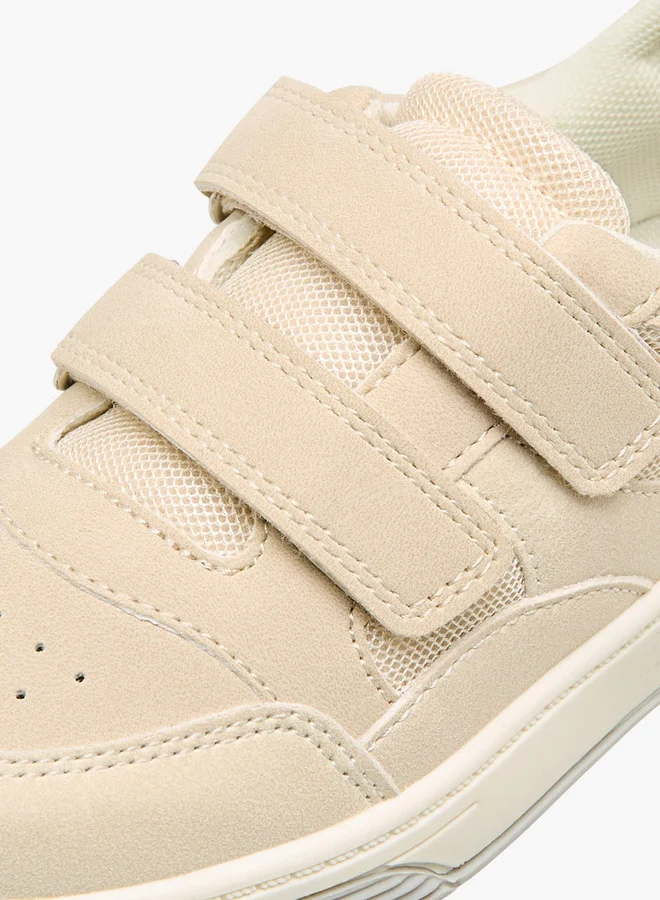 جونيورز Panelled Sneakers with Hook and Loop Closure