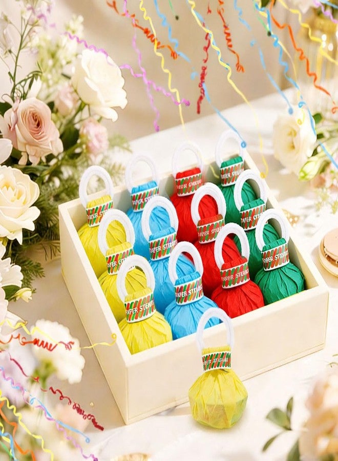 Ynaquest 12 Pack No Mess Streamers, Colorful Hand Thrown Streamer Poppers Confetti Streamers Party Poppers with Ribbons No Mess Confetti Poppers for Wedding Birthday Graduation Celebrations Party Favors - Image 5
