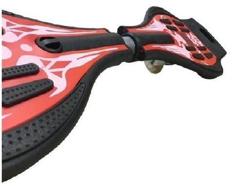 Skate Board Wave Skate Board with Carry Bag .Flash Colorful Light on Wheels (Multi Color and Multi Design) (Red WaveBoard)