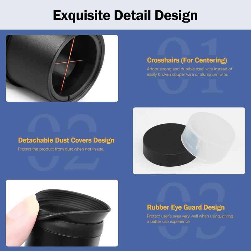 Astromania 1.25Inch Metal Collimating Cheshire Eyepiece Without Laser for Newtonian Reflector Telescope - Long Version - Image 4