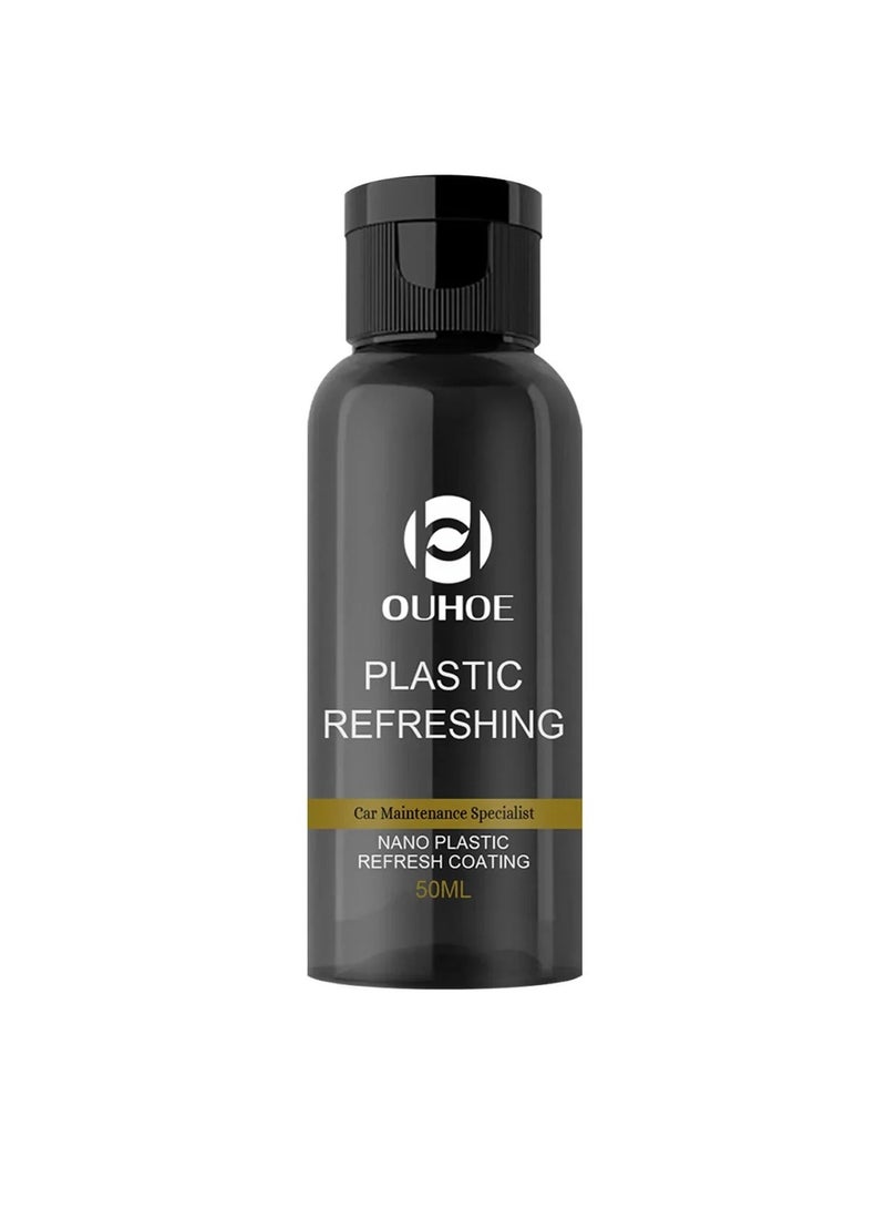 OUHOE Car Plastic Parts Refurbish Agent, Multipurpose Plastic Revitalizing Coating Agent, Durable Automotive Interior Cleaning Agent, Auto Polish And Repair Coating Renovator For Car Detailing, (50ml )  - Image 1