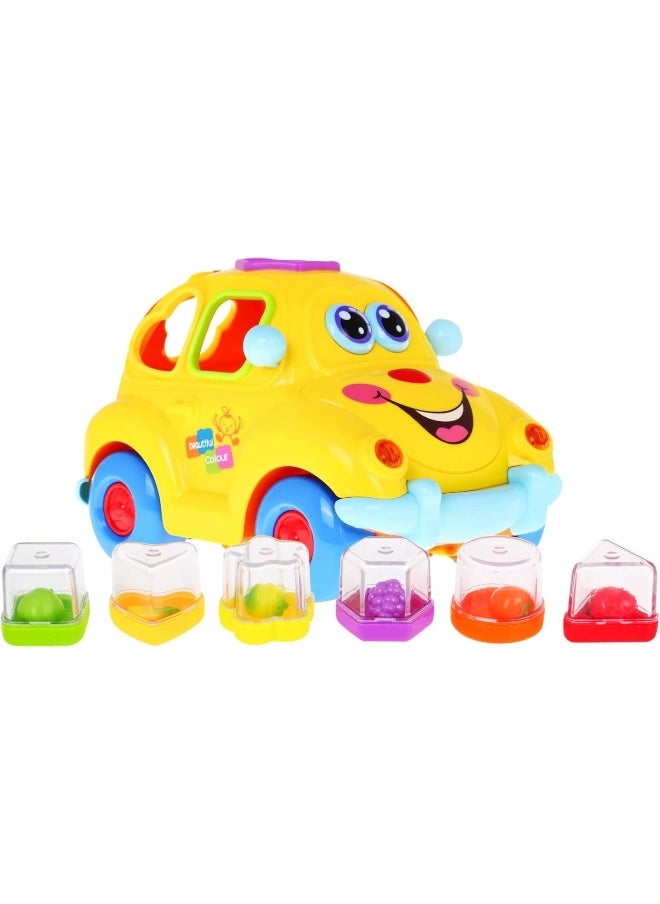 Hola Super Fun Fruit Car with Shape Sorting, Lights & Sounds