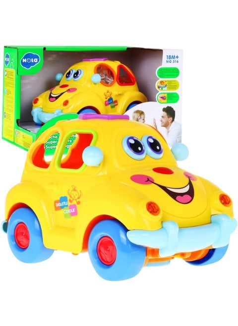 Hola Super Fun Fruit Car with Shape Sorting, Lights & Sounds