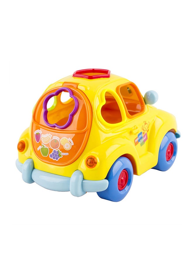 Super Fun Fruit Car with Shape Sorting, Lights & Sounds, Bump-and-Go Action, Educational Toy for Kids, Teaches Numbers, Letters, Colors & Shapes, Interactive Play w/Fruit Blocks, Pretend Play
