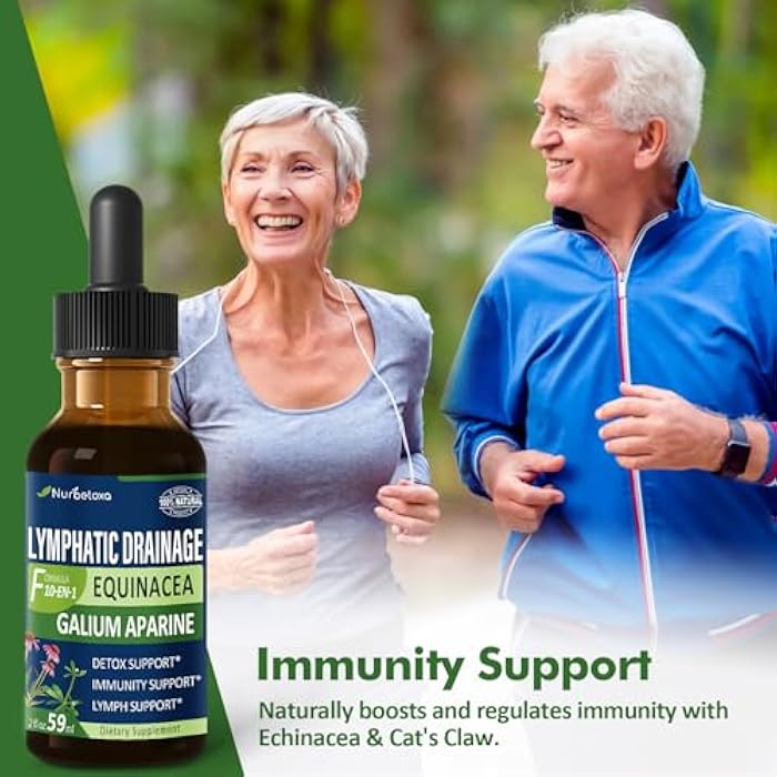 Nurbetoxa قطرات تصريف اللمف من كليفرز لتنظيف نظام اللمف، مكمل دعم اللمف مع إشنسا، مخلب القط، مستخلص البرسيم الأحمر، استخدم مع أداة تدليك اللمف. 2 أونصة - Image 3