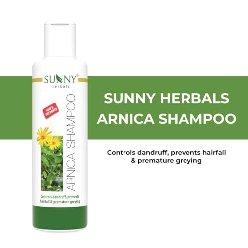 Sunny Herbals Arnica Shampoo | Reduces Hair Fall | Strengthens Hair from Roots | Soothes Itchy Scalp | Controls Dandruff | Adds Natural Shine | Made with Arnica & Catharis | For All Hair Types, 250 ml (Pack of 2) - Image 2