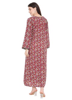 HANA & SARA UNIQUE FLORAL PRINTED WITH EMBROIDERY ARABIC KAFTAN JALABIYA DRESSES  - Image 2