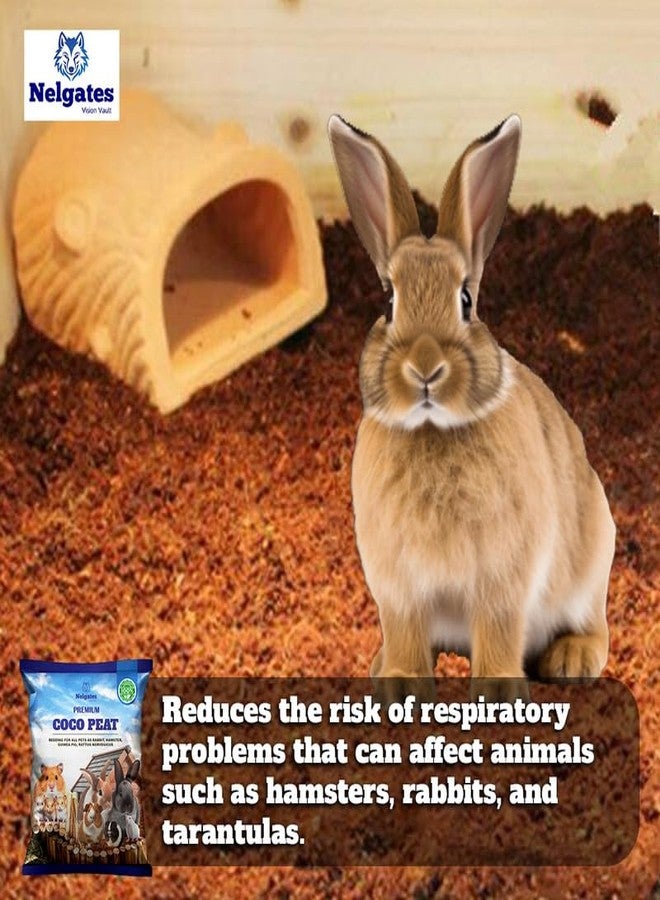 nelgates Cocopeat Animal Bedding for Pets, Natural Coconut Coir Ideal for Hamsters, Gerbils, Rabbits & Pigs, Parrots,Guinea Pigs 2kg - Image 4