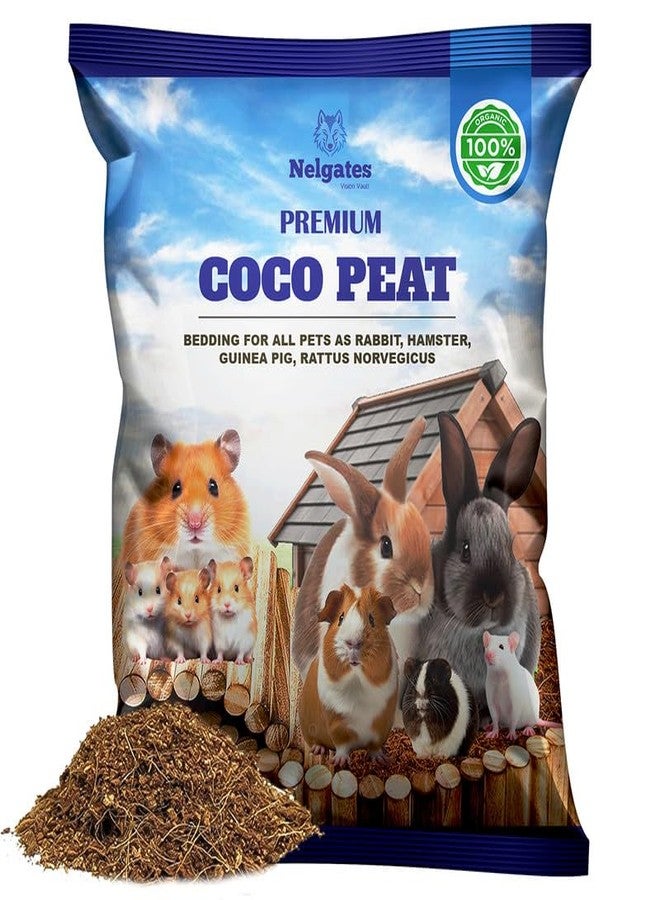 nelgates Cocopeat Animal Bedding for Pets, Natural Coconut Coir Ideal for Hamsters, Gerbils, Rabbits & Pigs, Parrots,Guinea Pigs 2kg - Image 1