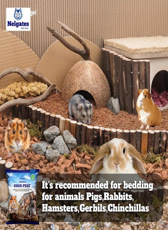 nelgates Cocopeat Animal Bedding for Pets, Natural Coconut Coir Ideal for Hamsters, Gerbils, Rabbits & Pigs, Parrots,Guinea Pigs 2kg - Image 5