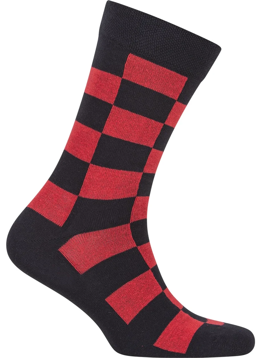 North Ice Checkered Socks Black