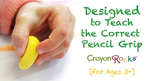 Crayon Rocks أقلام شمعية صخرية في علبة، 8 ألوان، أقلام شمعية بتصميم قبضة ثلاثية مصممة لتطوير الكتابة لدى الأطفال والرضع، نشاط ممتع وتعليمي، 8 من كل لون - 64 قطعة - Image 4