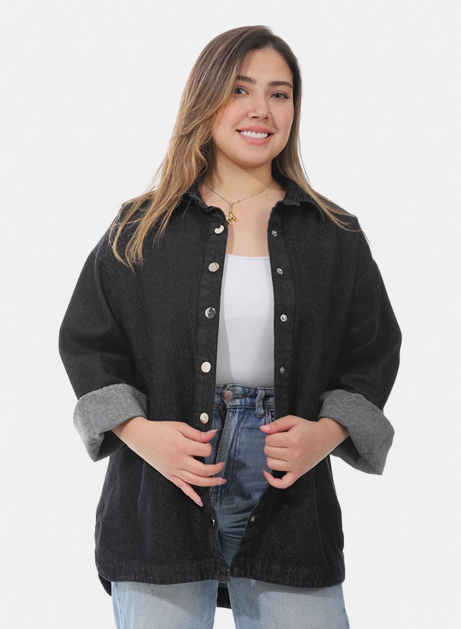Women's oversized denim jacket  - Image 4