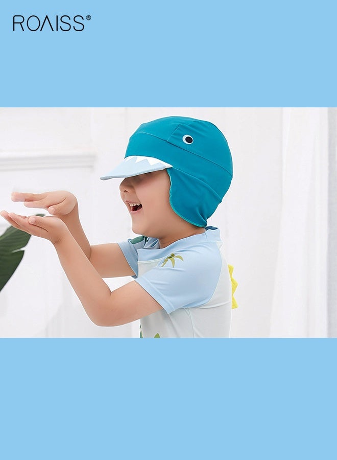 roaiss Boys 3PCS Swimsuit with Hat, Quick-drying Swim Set with Dinosaur Top, Elastic Waist Shorts and Sunhat, Summer Bathing Suit for Boys, Breathable Skin-friendly Rash Guard Swimsuits - Image 5