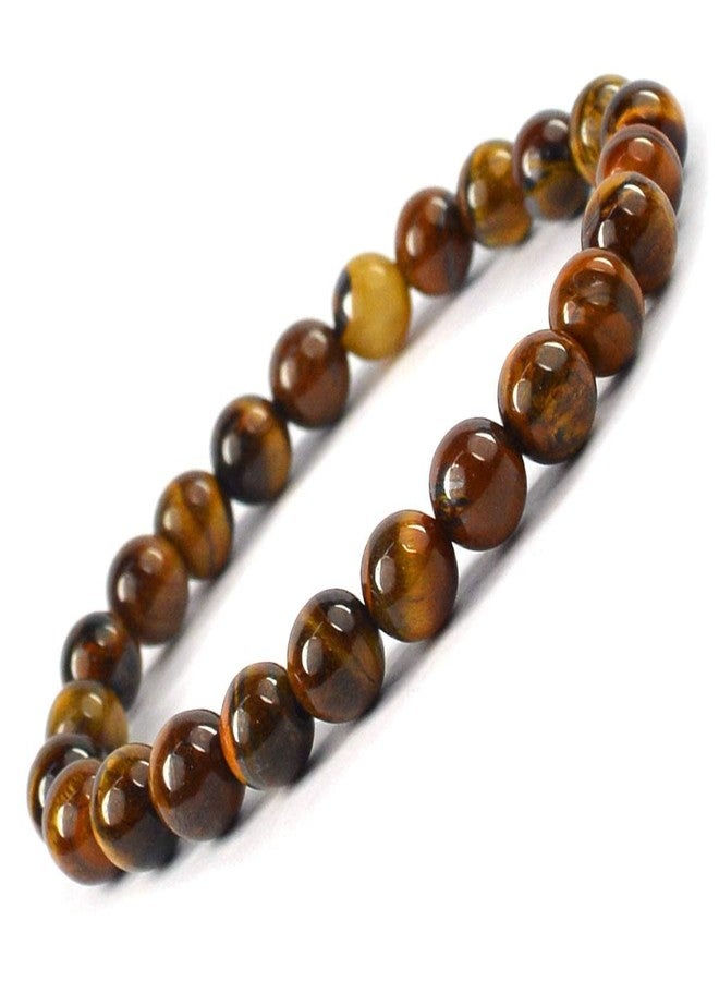 Stotram Tiger’s Eye Yoga,Seven Chakra Bracelet, Semi Precious Stretch Natural Round Shape Gemstone 6 mm Energy Chakras Jewelry Women Men Girl Boys Birthday Gift - Image 1