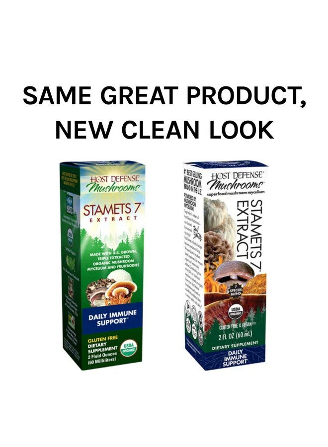Host Defense Stamets 7 Extract - 7 Species Blend - Mushroom Supplement for Immune Support with Royal Sun Blazei, Cordyceps, Reishi, Maitake, Lion's Mane, Chaga & Mesima - 2 fl oz (60 Servings)* - Image 2