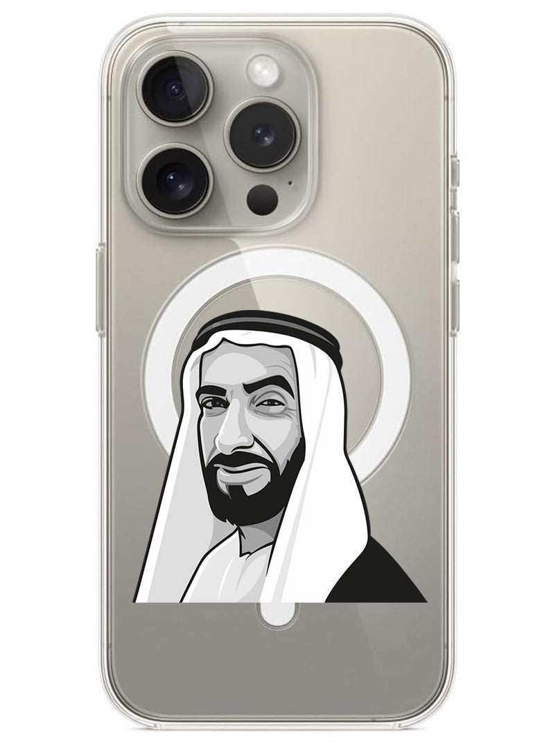 Theodor Magnetic Case for iPhone 15 Pro 6.1-inch Compatible with MagSafe Wireless Charging, Shockproof Phone Bumper Cover Sheikh zayed - Image 1