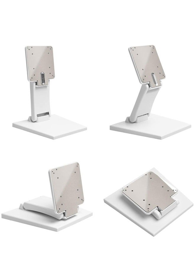 Hanayo Metal Stand Foldable Stand Adjustable LCD Monitor Stand Desk Folding Mount Metal Monitor Stand Holder with VESA Hole 75x75mm 100x100mm(White)  - Image 3