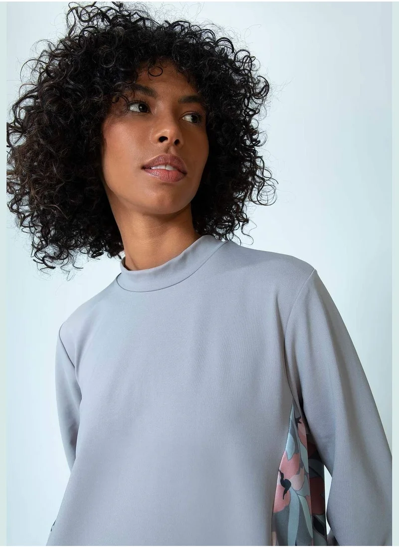 DeFacto Regular Fit Half Turtleneck Long Sleeve Printed Tunic