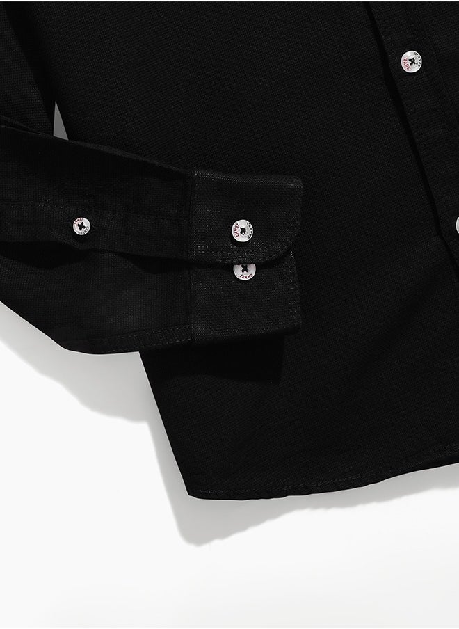 clever - Men’s Shirt Casual - Black - Image 1