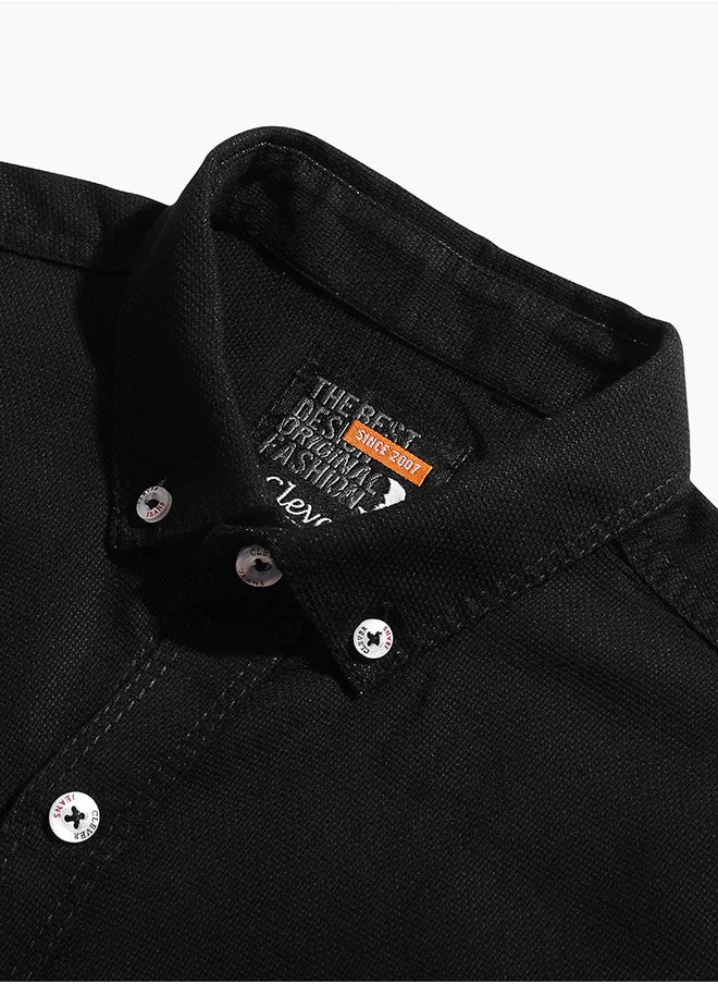 clever - Men’s Shirt Casual - Black - Image 1
